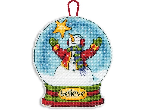 Believe Snow Globe Ornament (08904)