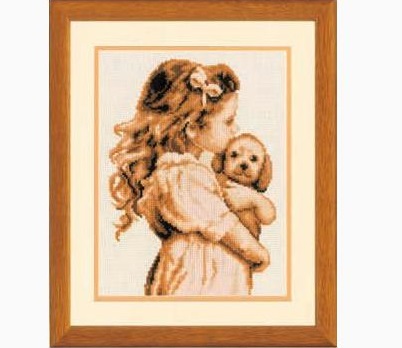 Mergaitė su šuniuku (Vervaco 75059)