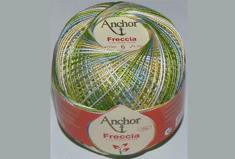 .Siūlai nėrimui Anchor "Freccia" Nr. 12, margi, spalva 9441, 50g