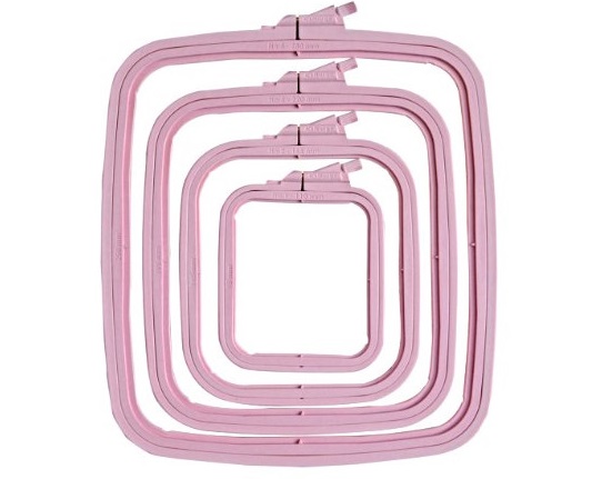 .Nurge kvadratinis lankelių rinkinys (4 vnt, rožiniai)