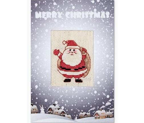 Atvirukas siuvinėjimui "Linksmų Kalėdų" (Luca-S SP37)