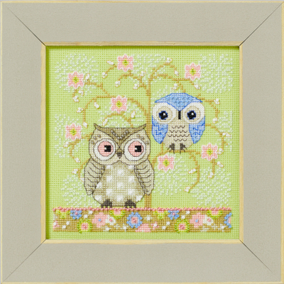 Mill Hill " Spring Owls" (DM30-2411, Aida)