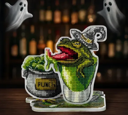 _Siuvinėjimo siūlais rinkinys Kokteilis su varle (Wonderland FLX-125)