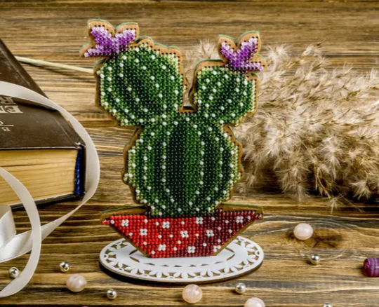 .Siuvinėjimo karoliukais rinkinys aukštas kaktusas (Wonderland FLK-191)