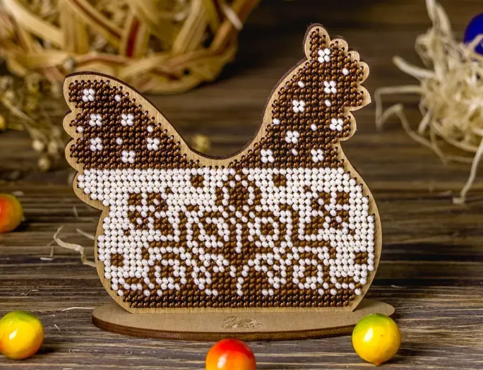 _.Siuvinėjimo karoliukais rinkinys Višta ruda (Wonderland FLK-263)