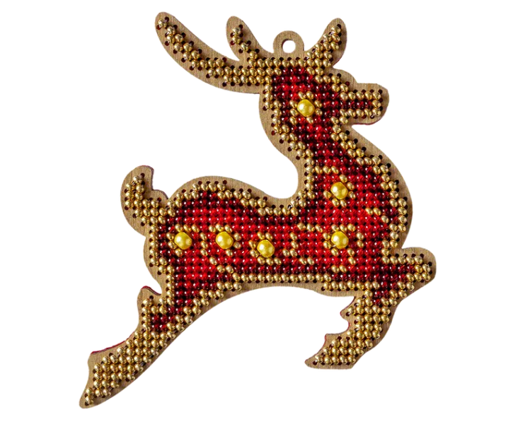 ,Siuvinėjimo karoliukais rinkinys elniukas raudonas (Wonderland FLK-315)