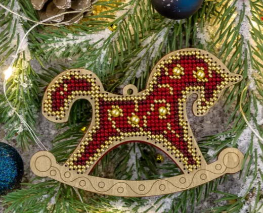 ,Siuvinėjimo karoliukais rinkinys arkliukas raudonas (Wonderland FLK-316)