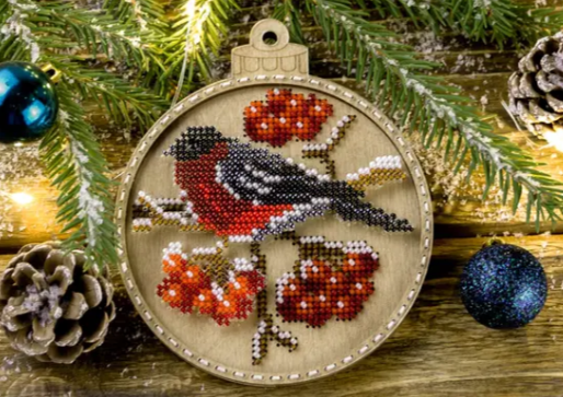 ,Siuvinėjimo karoliukais rinkinys žaisliukas su sniegena, didelis (Wonderland FLK-367)