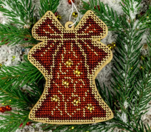 .Siuvinėjimo karoliukais rinkinys žaisliukas raudonas varpelis (Wonderland FLK-445)