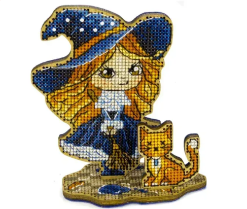 _Siuvinėjimo siūlais rinkinys Mėlyna raganaitė (Wonderland FLW-070)