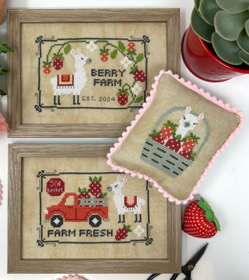 Llama Berry Farm (3 designs) (The Tiny Modernist schema)