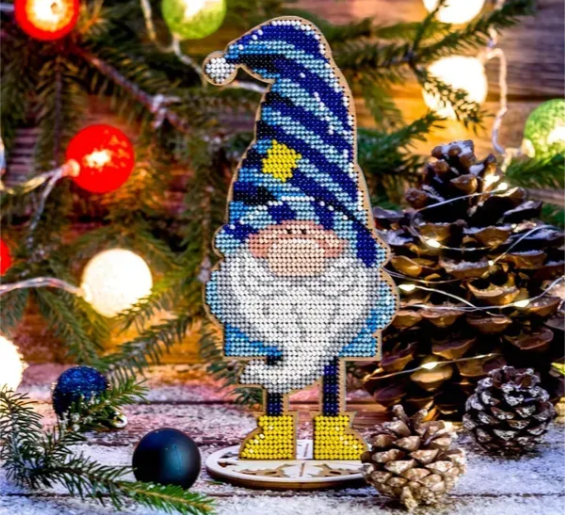 ,Siuvinėjimo karoliukais rinkinys Nykštukas stovintis mėlynas (Wonderland FLK-208)