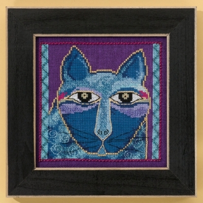 Mill Hill "Wild Blue Cat - Cats Collection" (LB30-1713, Linen)